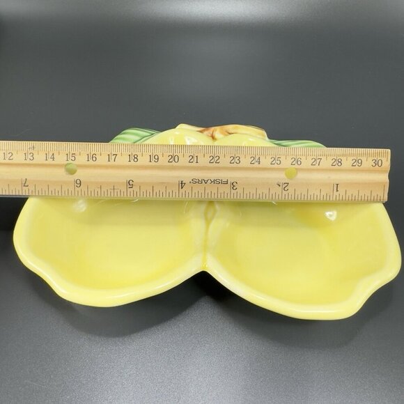 California USA Pottery Pearl Fruit Divided Dish Tray Sauce Bowl Set 2 Vintage - Picture 3 of 14